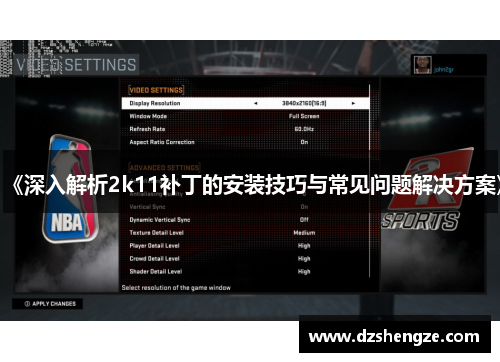 《深入解析2k11补丁的安装技巧与常见问题解决方案》